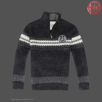 heren abercrombie and fitch truien half-zipper henley tee badge donkergrijs Koop Goedkope 4lchf289